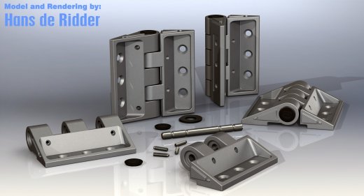 铰链连接件相关3D图纸合集缩略图